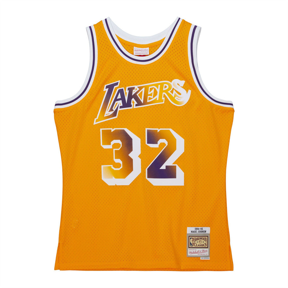 Mens LA Lakers Magic Johnson 1984 SWGMN Replica Jersey NBA Store Middle East Qatar