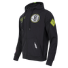 Mens Brooklyn Nets Hi-Vis FZ Fleece Hoodie