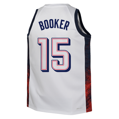 Junior Devin Booker USA Home White Jersey