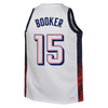 Mens Devin Booker USA Home White Jersey