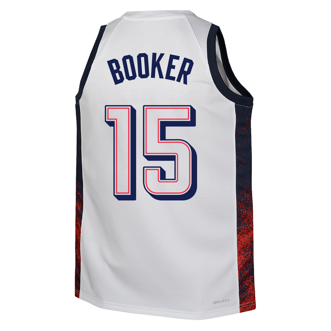 Mens Devin Booker USA Home White Jersey