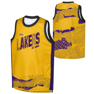 Mens Los Angeles Lakers Lebron James Fast Break Shooter Top