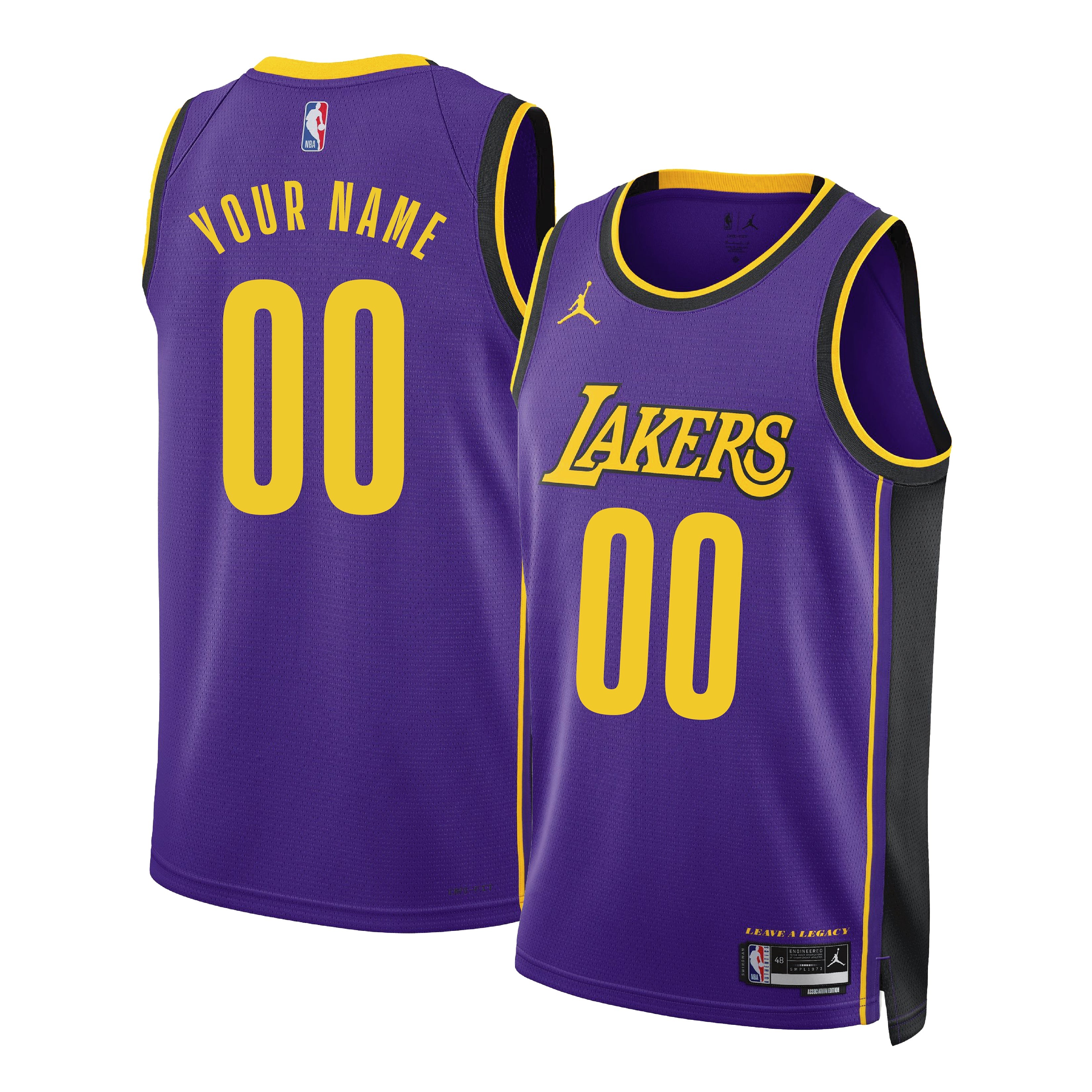 Junior Los Angeles Lakers Statement Swingman Replica Custom Jersey ...