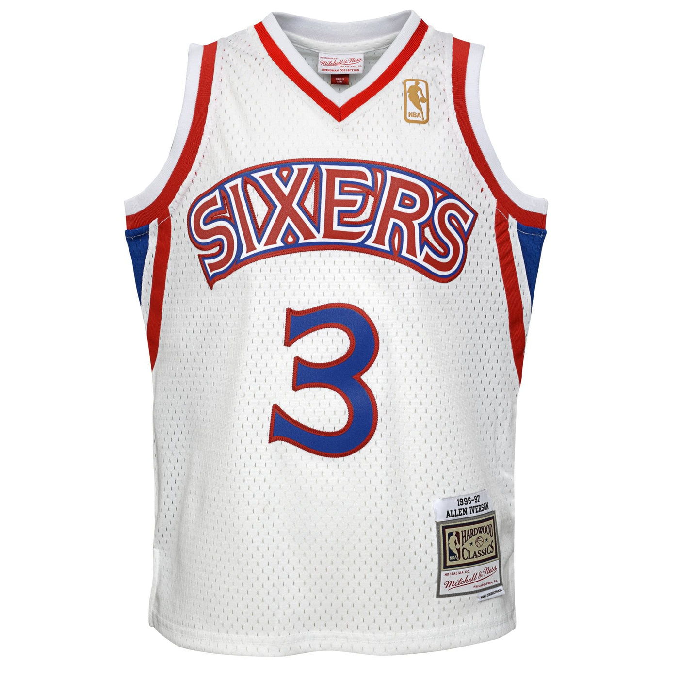 Junior Philadelphia 76ers Allen Iverson Swingman Home Jersey