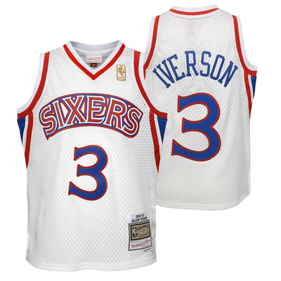 Junior Philadelphia 76ers Allen Iverson Swingman Home Jersey