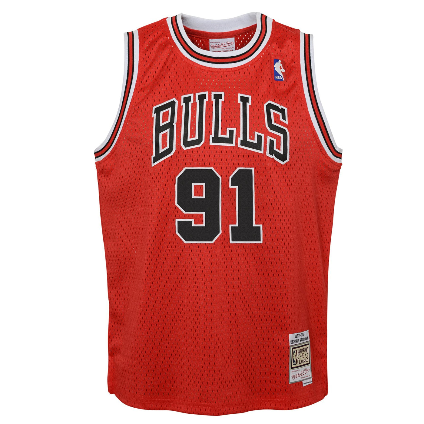 Junior Chicago Bulls Dennis Rodman Swingman Road Jersey