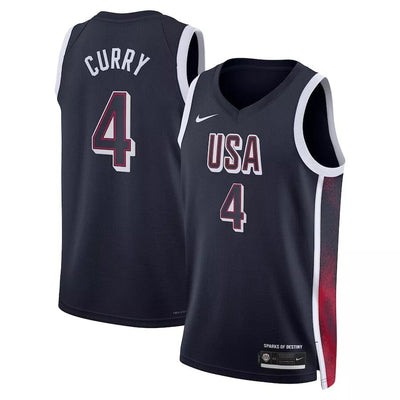 Mens Steph Curry USA Road Navy Jersey