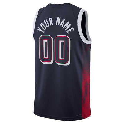 Mens Blank USA Road Navy Jersey