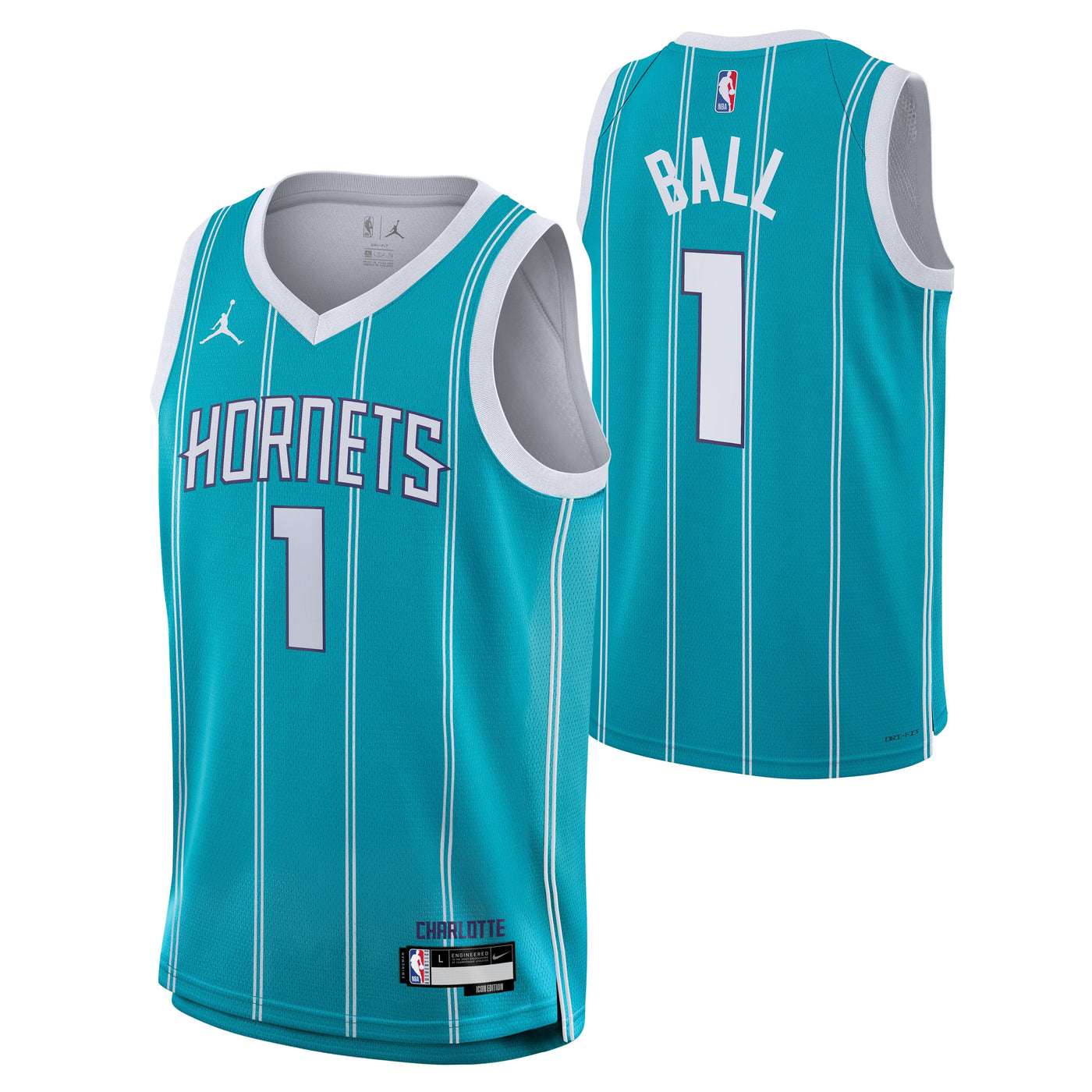 Junior Charl. Hornets Lamelo Ball Icon Swingman Replica Jersey