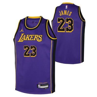 Boys Los Angeles Lakers Lebron James Statement Swingman Replica Jersey