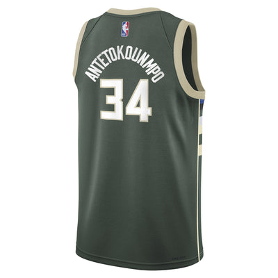 Junior Milwaukee Bucks Giannis Icon Swingman Replica Jersey