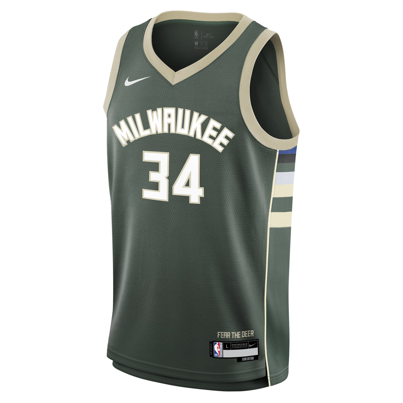 Junior Milwaukee Bucks Giannis Icon Swingman Replica Jersey