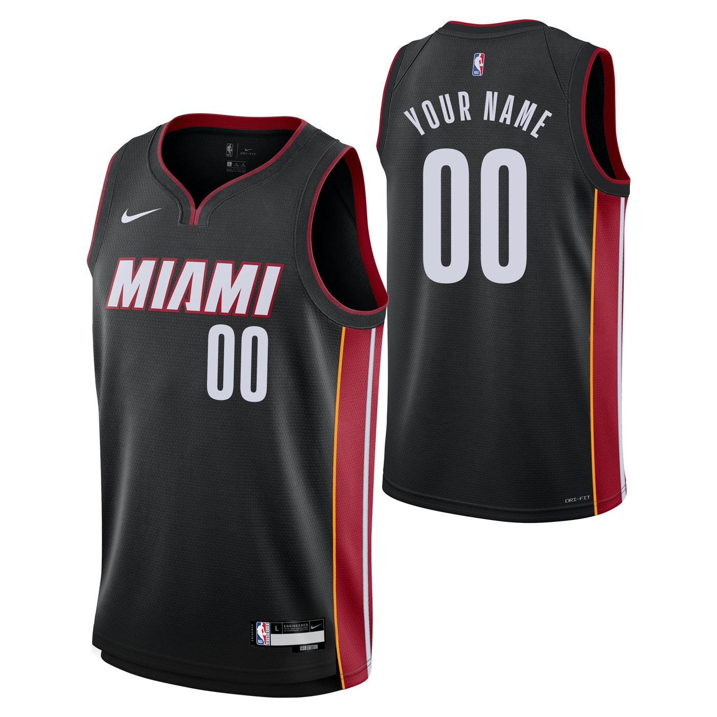 Junior Miami Heat Blank Icon Swingman Replica Cutom Jersey