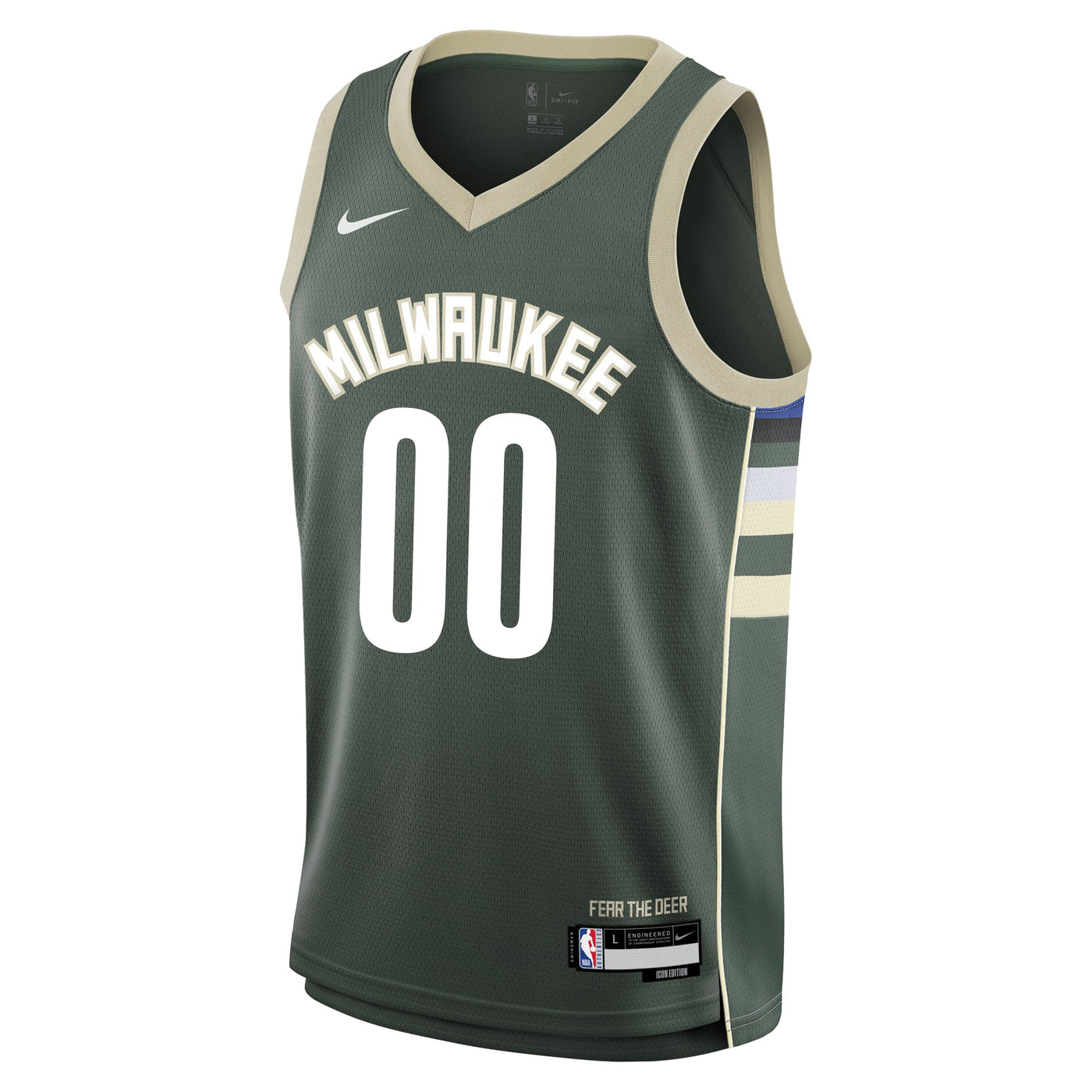 Junior Milwaukee Bucks Blank Icon Swingman Replica Custom Jersey