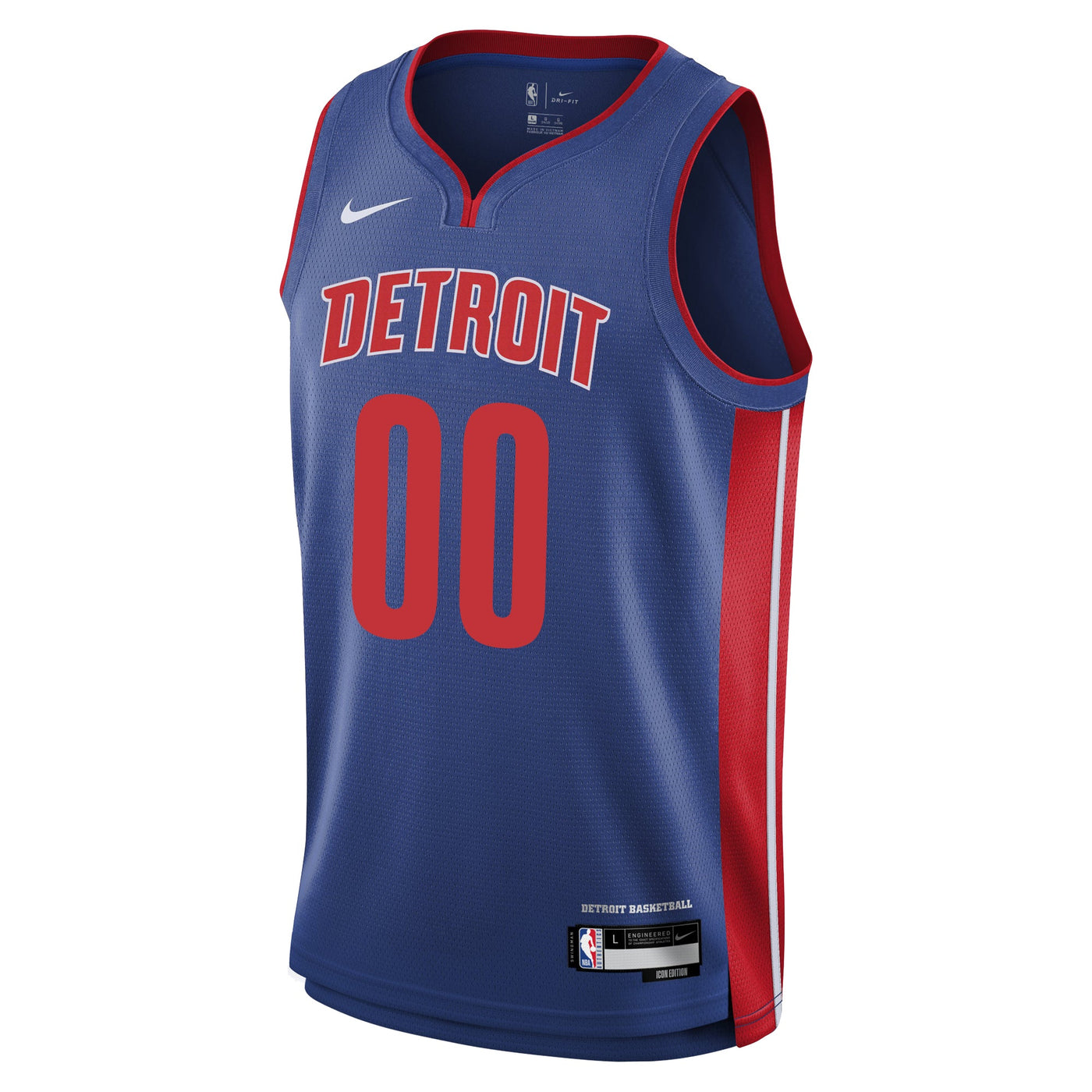 Junior Detroit Pistons Blank Icon Swingman Replica Custom Jersey