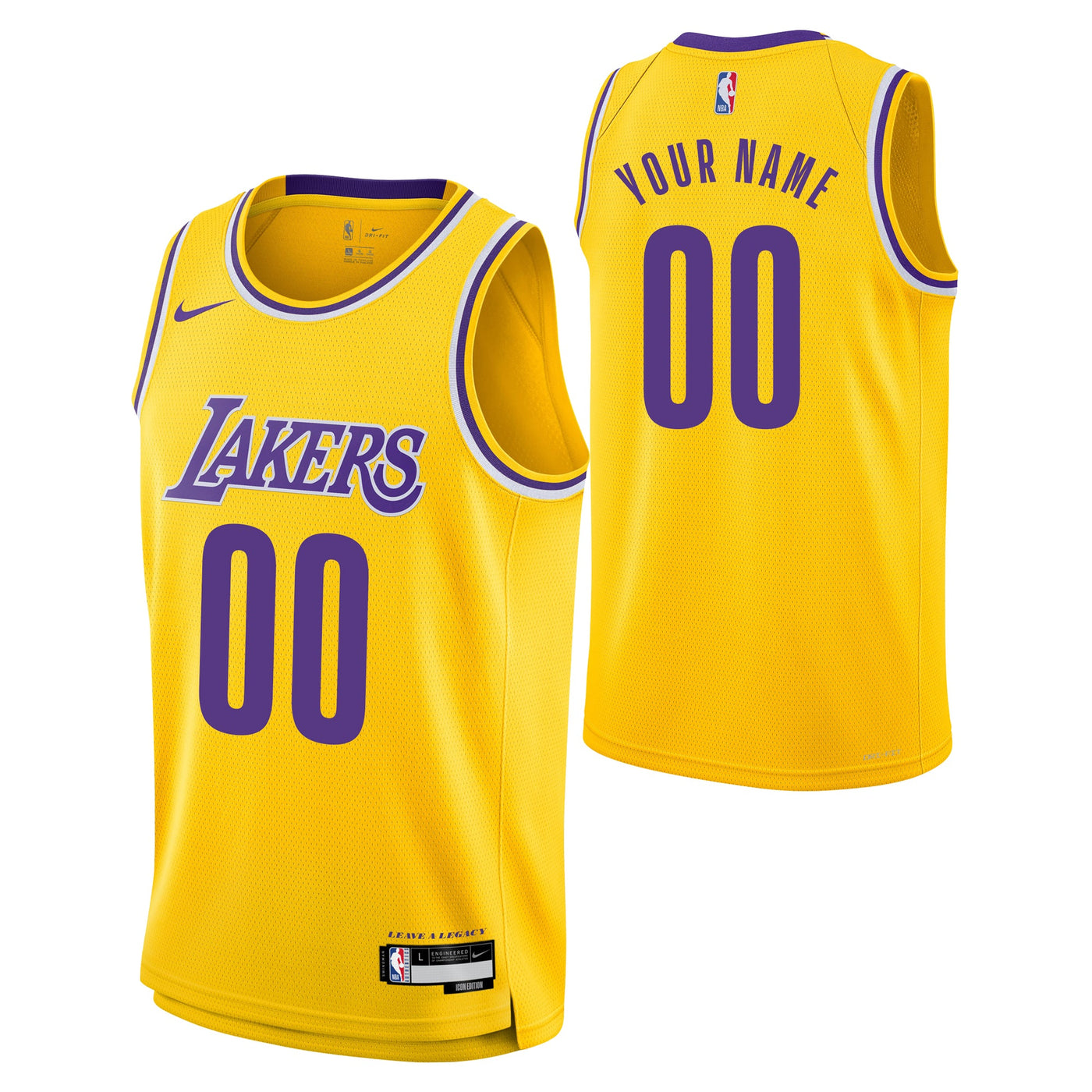 Junior Los Angeles Lakers Blank Icon Swingman Replica Custom Jersey