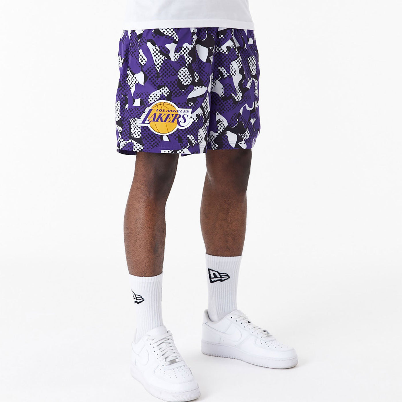 Mens Los Angeles Lakers Team All Over Print Shorts