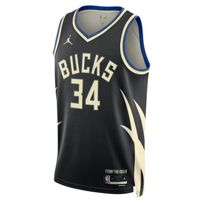 Mens Milwaukee Bucks Giannis SWNGMN STMNT Replica Jersey