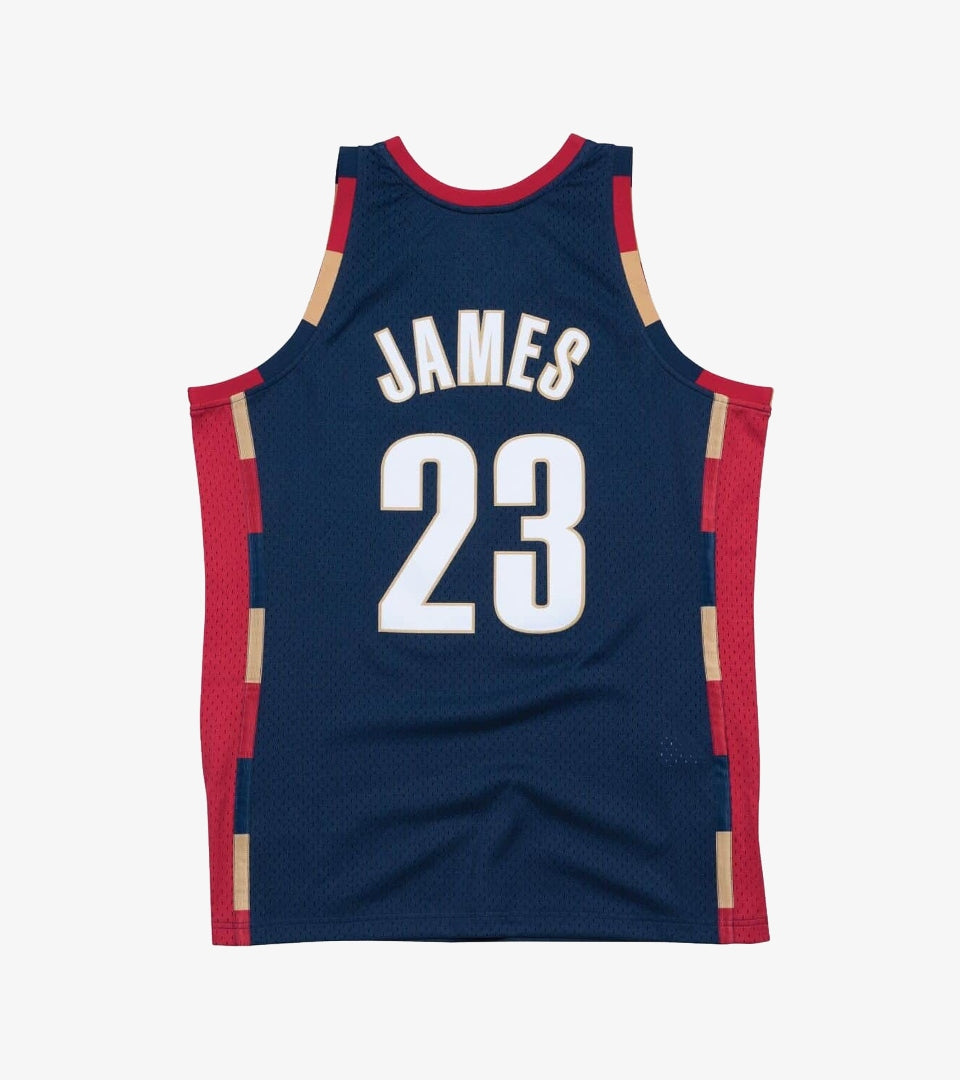 Mens Cleveland Cavs Lebron James 08 Alt SWGMN Replica Jersey