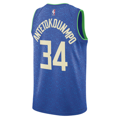 Mens Milwaukee Bucks Giannis Swingman City Edition Replica Jersey
