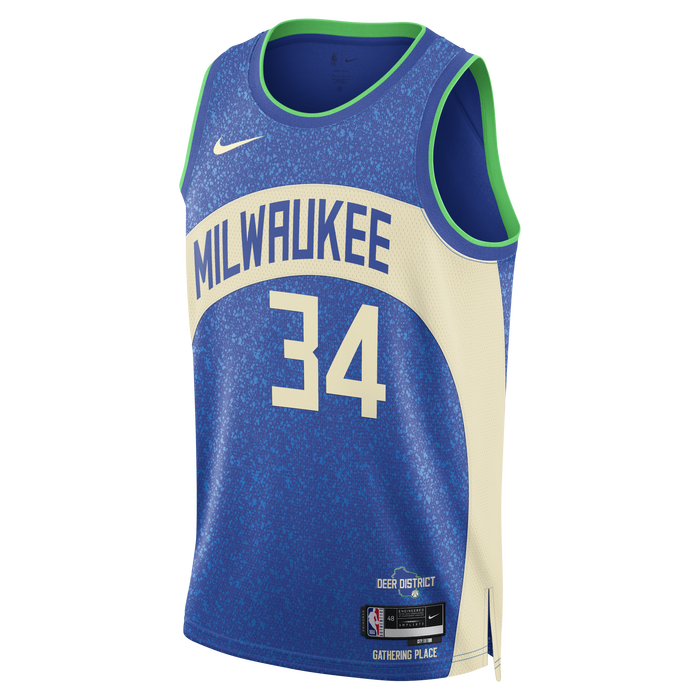 Mens Milwaukee Bucks Giannis Swingman City Edition Replica Jersey