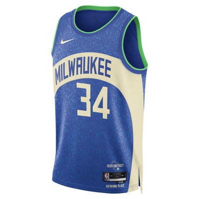 Mens Milwaukee Bucks Giannis Swingman City Edition Replica Jersey
