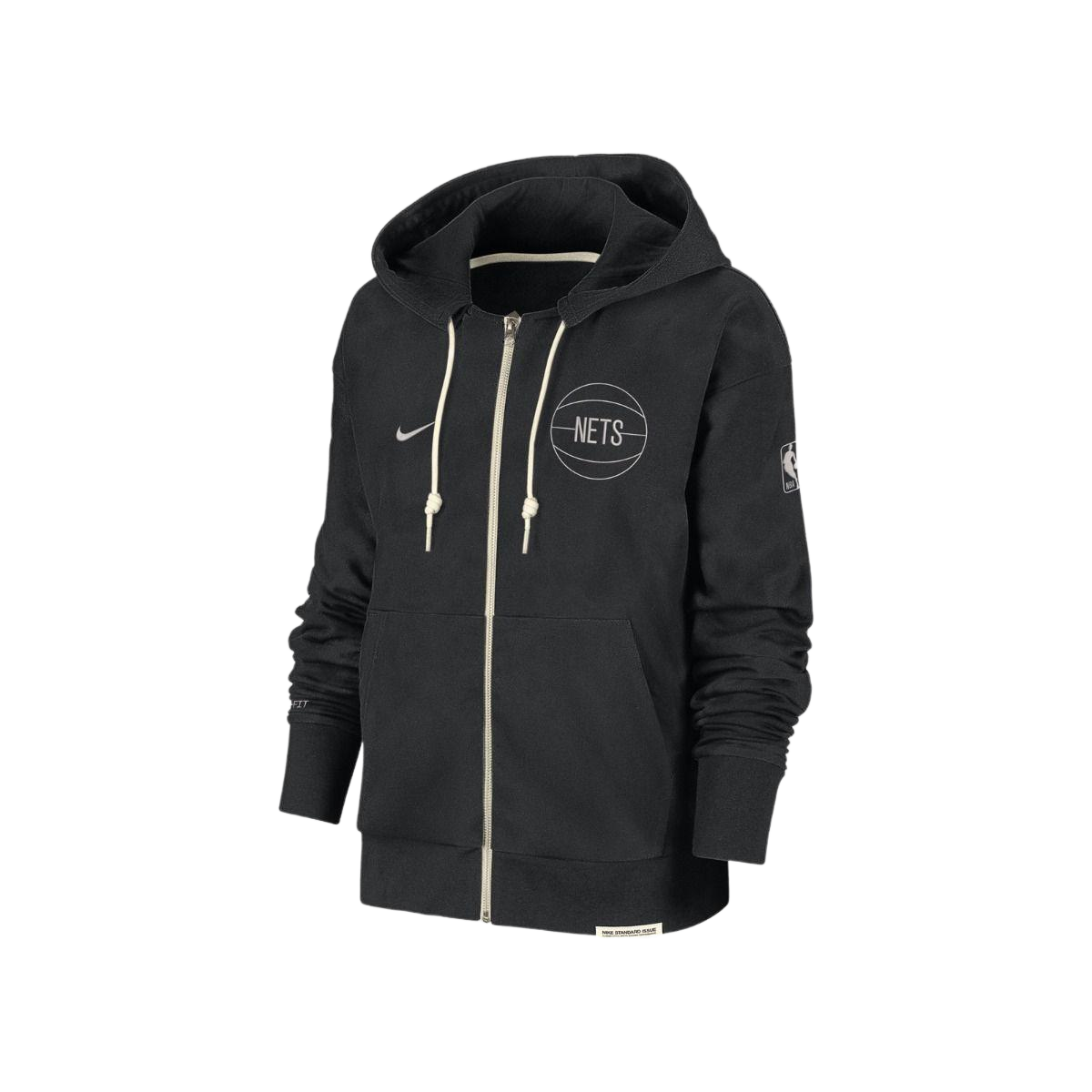 Mens Brooklyn Nets Standard Issue Zip Up Hoodie